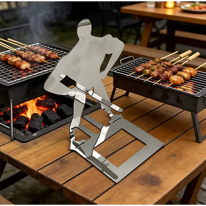 Support de fixation pour saucisses de barbecue en acier inoxydable