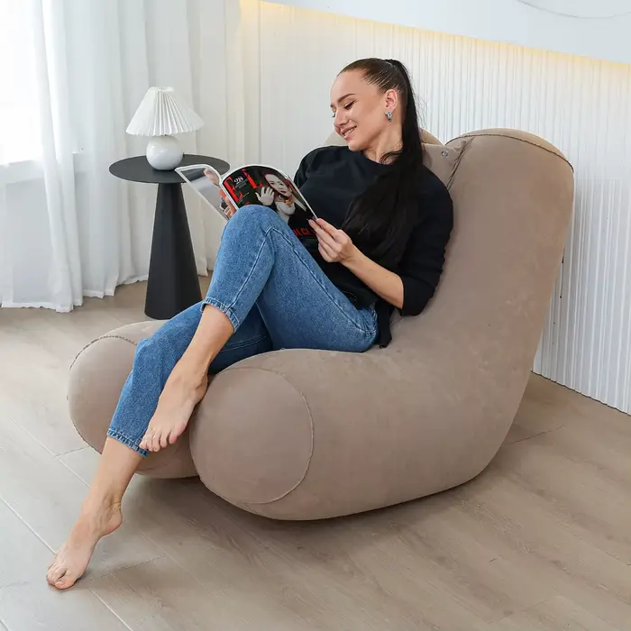 Fauteuil pouf, grand