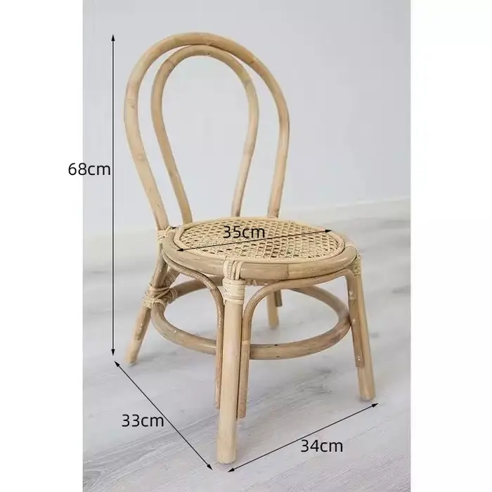 Chaise de lapin en rotin chaise en rotin faite à la main pour enfants petite chaise mignonne Simple 