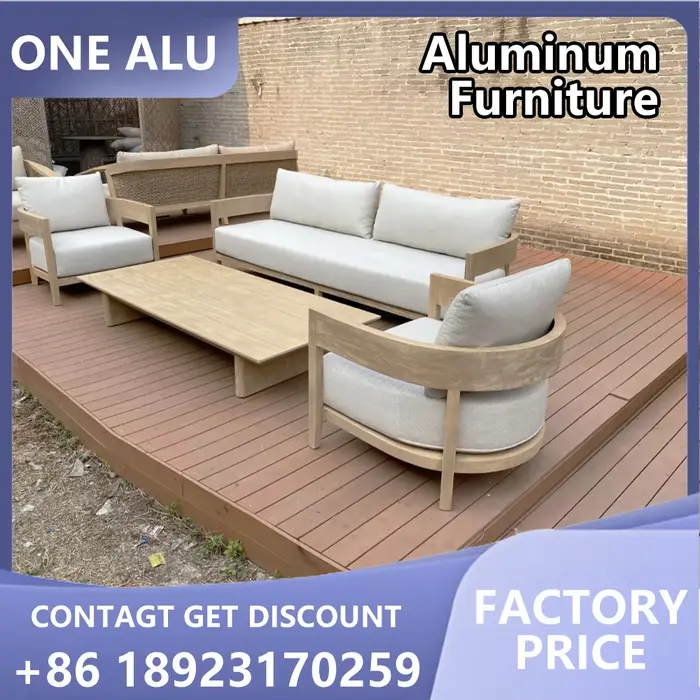 Meubles de Patio en aluminium, coussins rembourrés épais et confortables, ensemble de canapé de styl