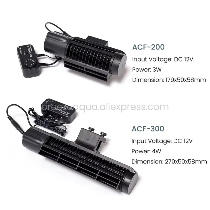 Jebao Jecod ACF-300 ACF-200 DC12V ventilateur de refroidissement automatique réglable pour Aquarium 