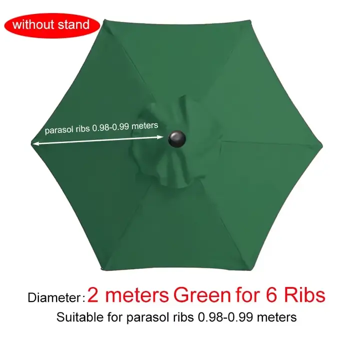 Housse de parasol banane 2/2,7/3m, tissu de rechange sans support, pour jardin extérieur, terrasse, 
