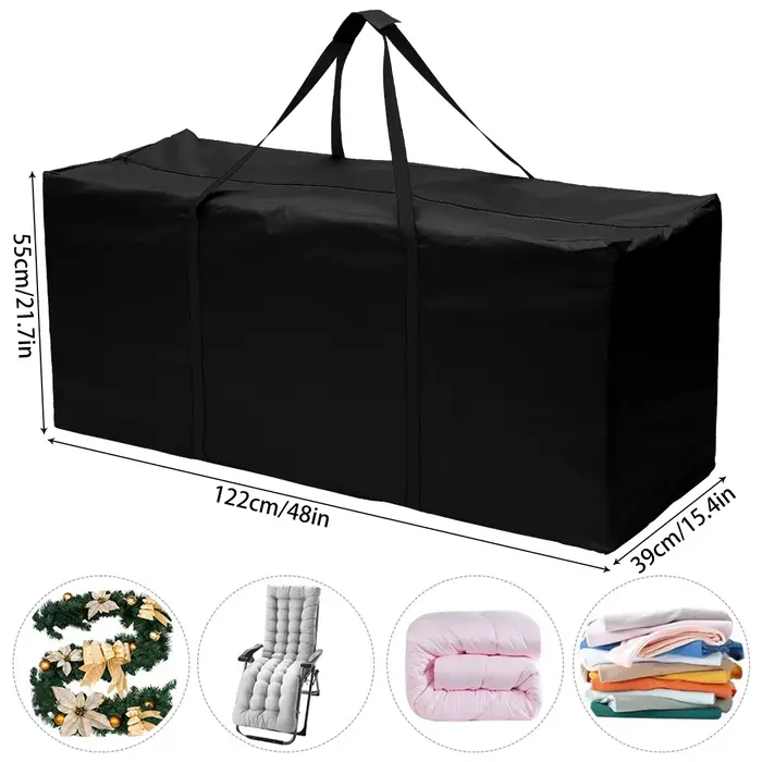 Sac de rangement de coussin pour meubles de jardin, sac rectangulaire étanche Anti-UV pour équipemen