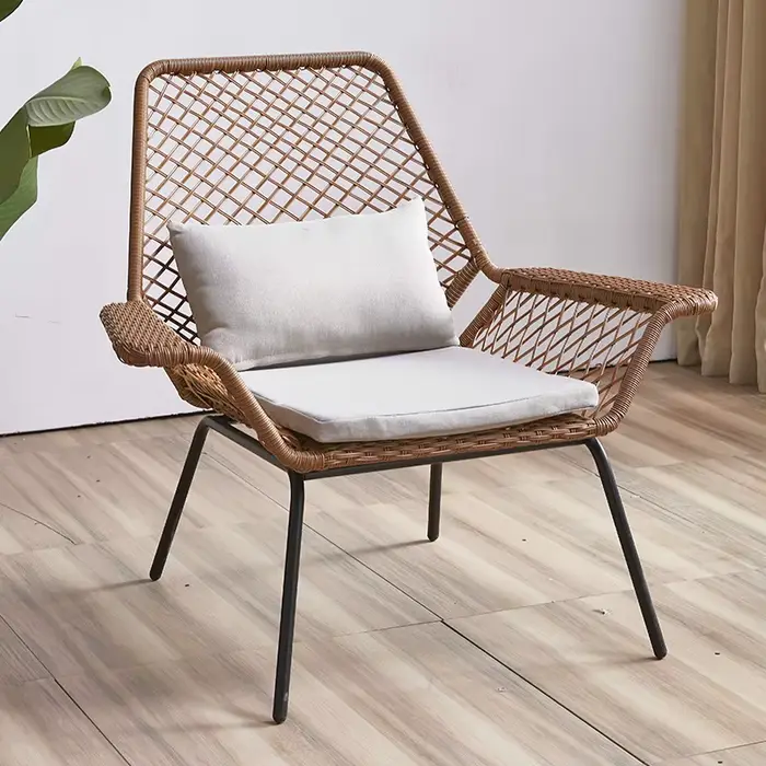 Petites Tables et chaises nordiques d'extérieur en rotin, balcon, cour, jardin, B & B, loisirs créat