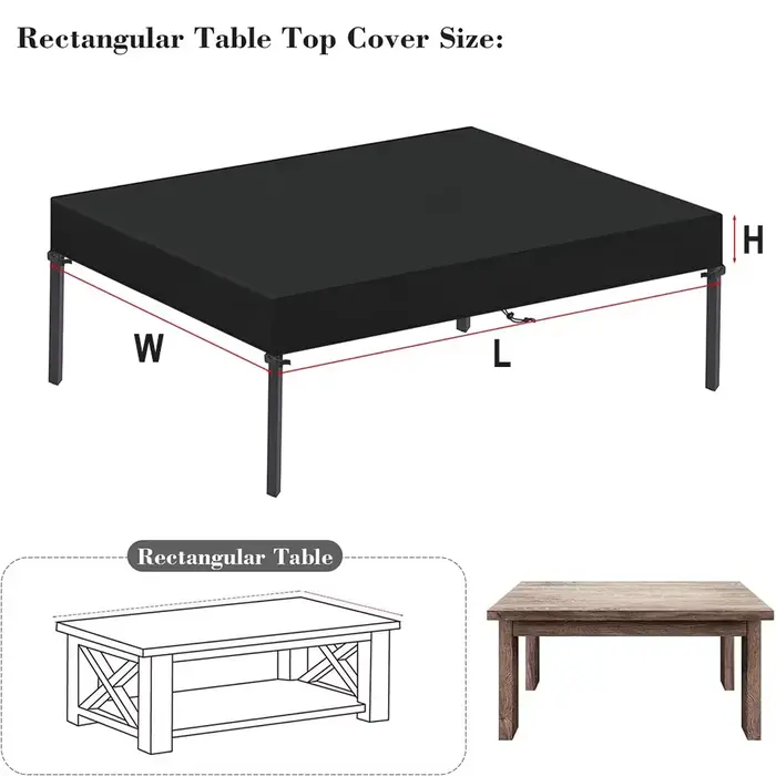 Housse de protection pour table d'extérieur