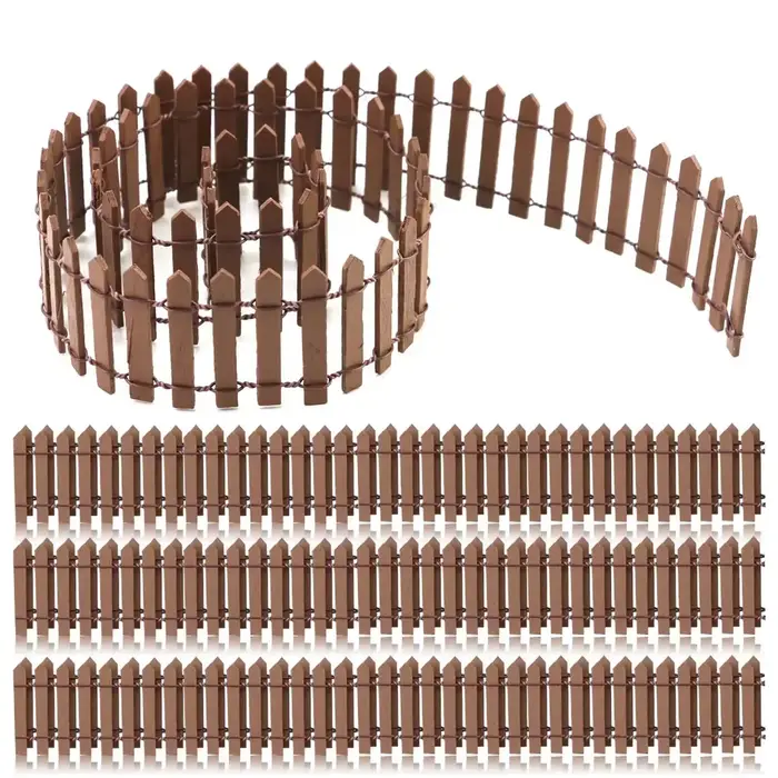 Clôture miniature en bois 5x90cm pour jardin féerique, accessoires faits main DIY pour aménagement p
