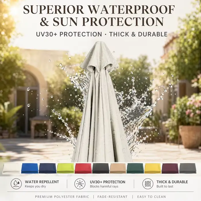 Tissu de rechange pour parasol de jardin extérieur