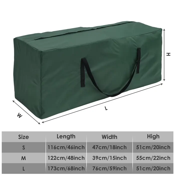 Sac de rangement de coussin, housse de protection pour meubles de grande capacité, jardin extérieur,