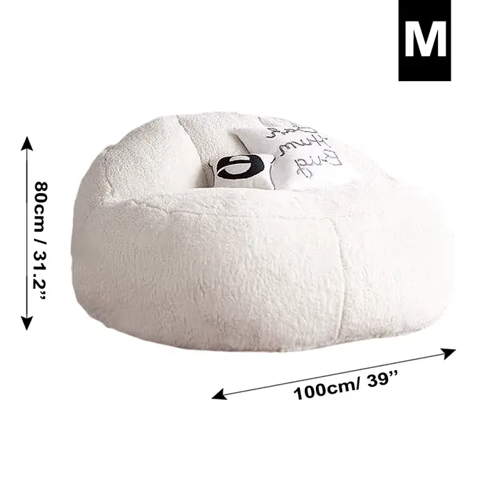 2021 nouveau Pouf canapé-lit Pouf sans remplissage en peluche géant pouf Ottoman Relax chaise longue
