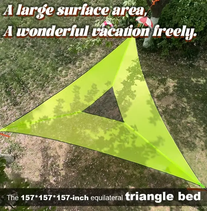 Hamac triangulaire portable anti-retournement