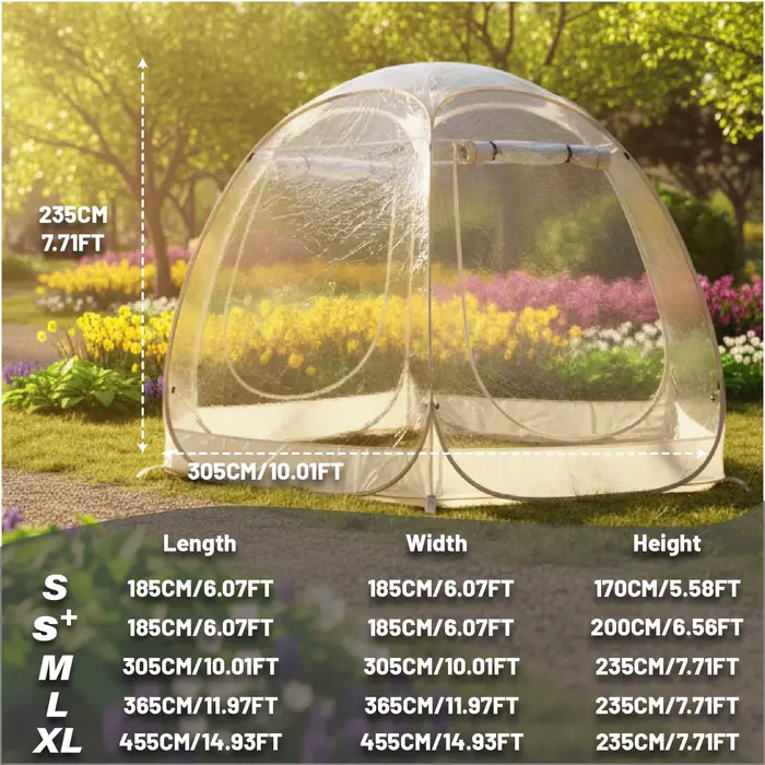 Grande tente bulle à montage rapide, abri d'hiver portable pour l'extérieur, résistant aux températu