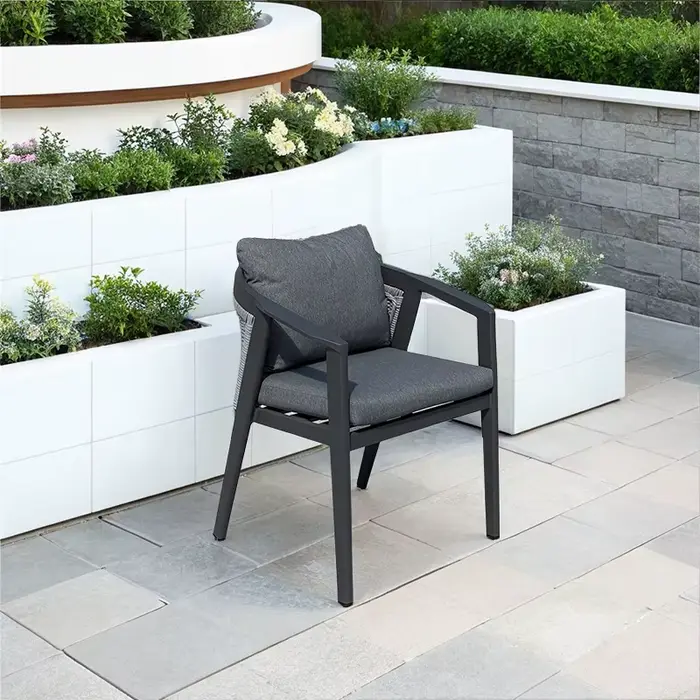 Ensemble de salle à manger de meubles de Patio durables d'extérieur de luxe moderne, ensemble de cha