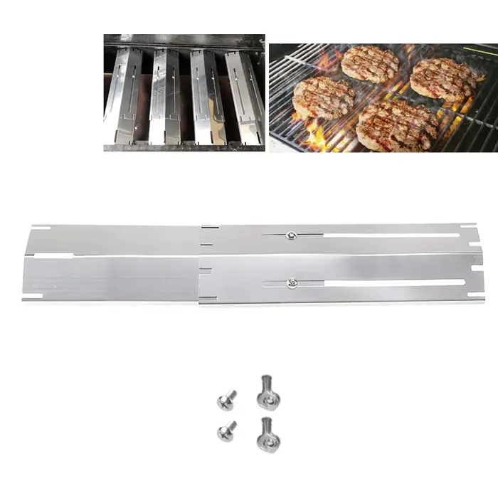 Déflecteurs de chaleur réglables pour barbecue, couvercles de brûleurs, pièces de rechange en acier 