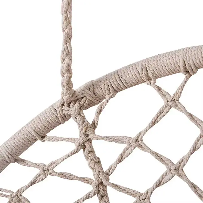 Hamac suspendu en corde de coton blanc