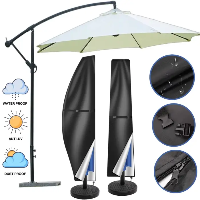 Housse de parasol de patio imperméable pour extérieur
