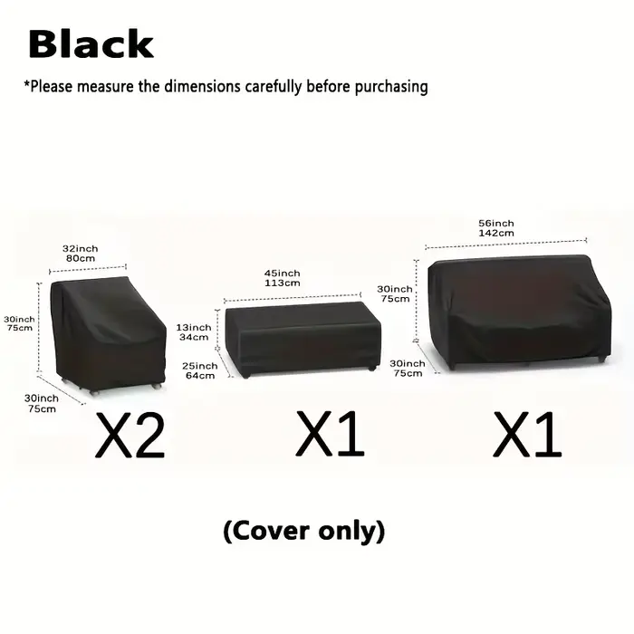 4 pièces/ensemble de housses pour meubles de terrasse, matériau en tissu Oxford Durable pour meubles