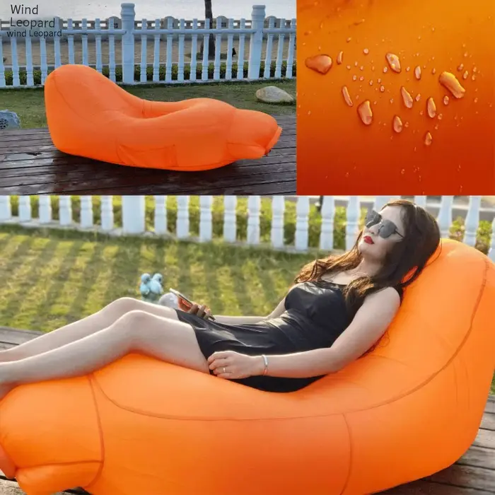 Chaise longue gonflable portable, chaise longue de détente, canapé gonflable confortable pour l'exté