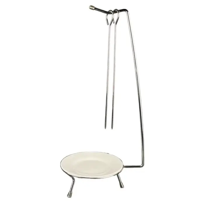 Ensemble de brochettes de Barbecue en acier inoxydable, support de fourchette de Barbecue léger et d