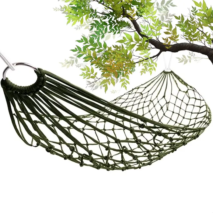 Hamac de jardin en corde de Nylon épaissie pour l'extérieur, hamac en maille d'intérieur, chaise piv