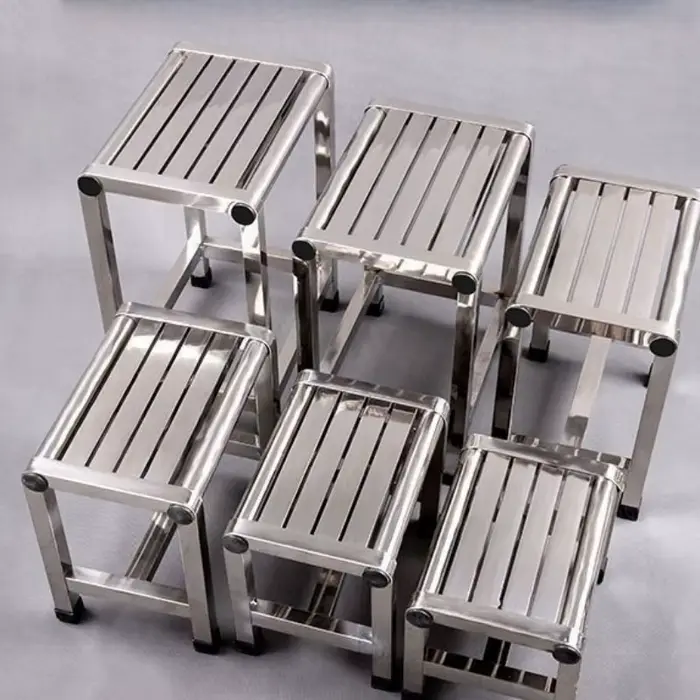 Tabouret en acier inoxydable simple, meuble multifonctionnel, chaussure, piste de proxy, tabouret de bain, banc de pêche portable