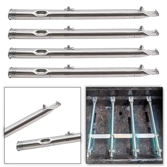 Brûleur à Tube de barbecue, paquet de 4, brûleur de sœil pour la plupart des modèles de gril à gaz,