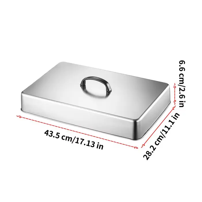 Couvercle de poêle en acier inoxydable pour barbecue, burgers, sandwichs, steak, couvercle de casser
