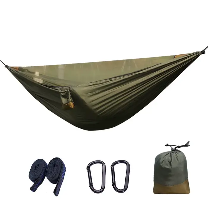 Hamac de camping portable simple, idéal pour l'extérieur, l'intérieur, le camping, les voyages, la r