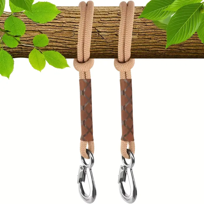 2 pièces de corde de suspension pour hamac de 60 cm avec cordon de sécurité, montage suspendu, cordo