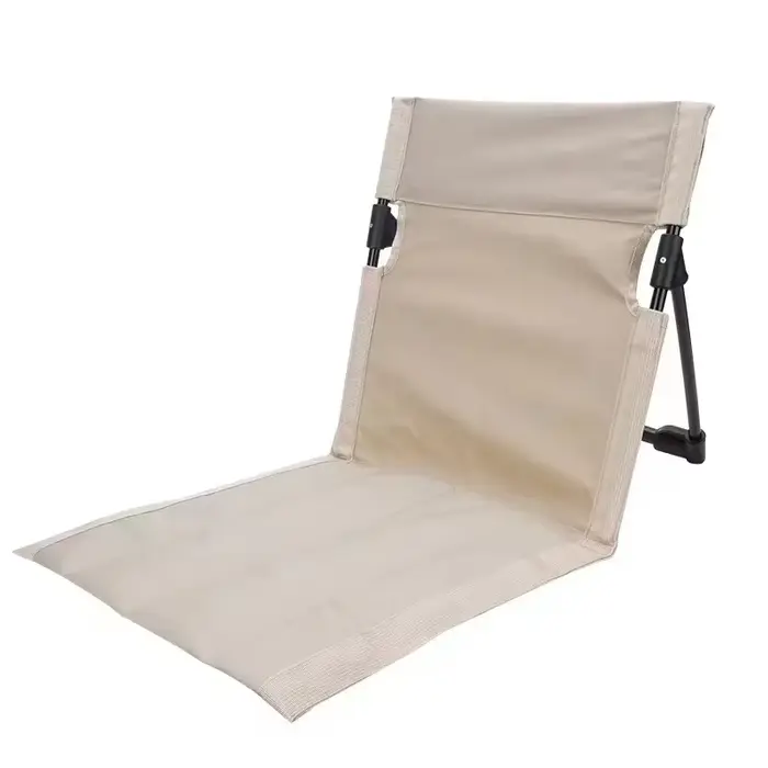 Chaise de camping pliable d'extérieur avec coussin de dossier, chaise de plage pliante pour pique-ni