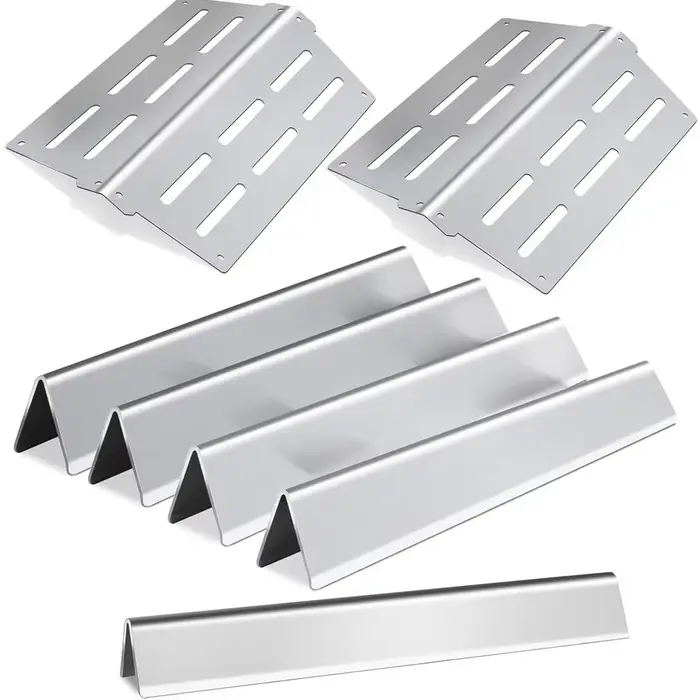 Pièces de rechange pour barbecue en acier inoxydable, 4 pièces, distribution efficace de la chaleur,