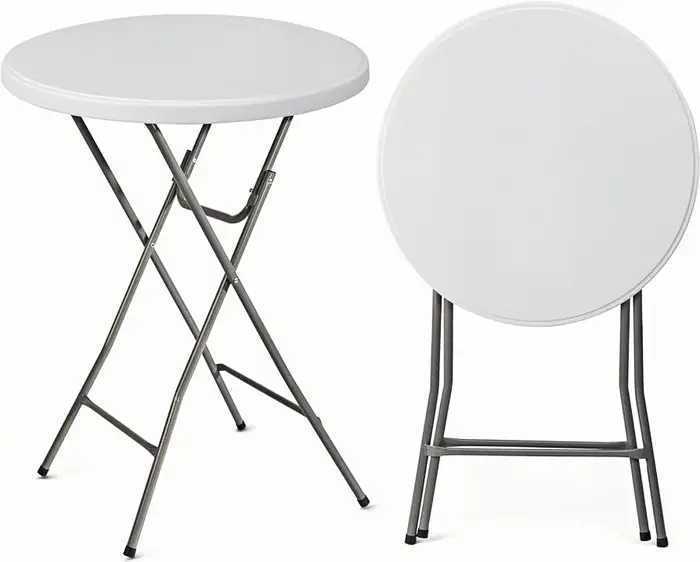 Table de bistro pliante pour jardin extérieur, salle à manger et hôtel, Table de Bar haute pliable e
