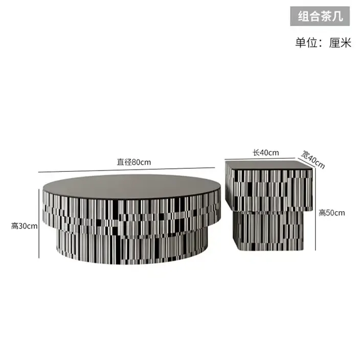 Table Basse Design français moderne luxe rond carré Table Basse ensembles Salon Table Basse Pour Sal