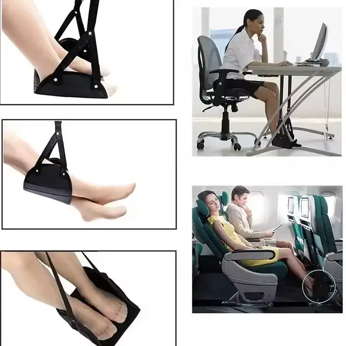 Hamac portable réglable pour les jambes (1-3 pièces) avec repose-pieds confortable pour avion