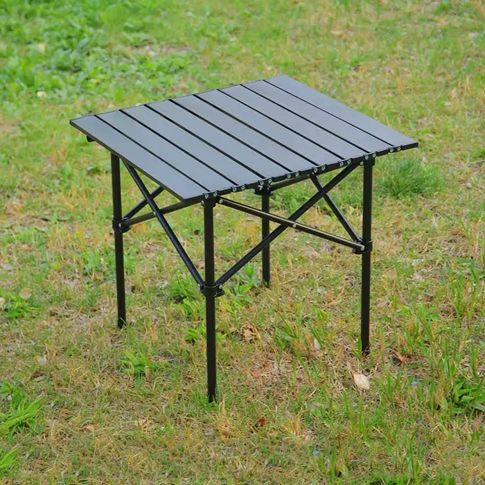 Table de pique-nique portable pliable en acier, petit format, prix abordable, idéale pour le jardin,