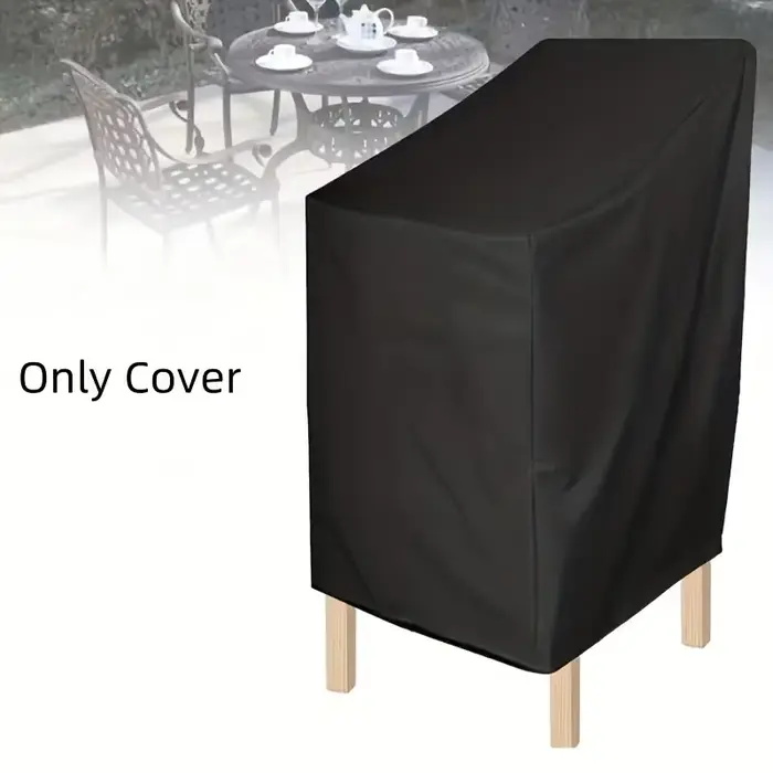 Housse anti-poussière pour chaise empilable, terrasse de jardin extérieure, sac de rangement, housse