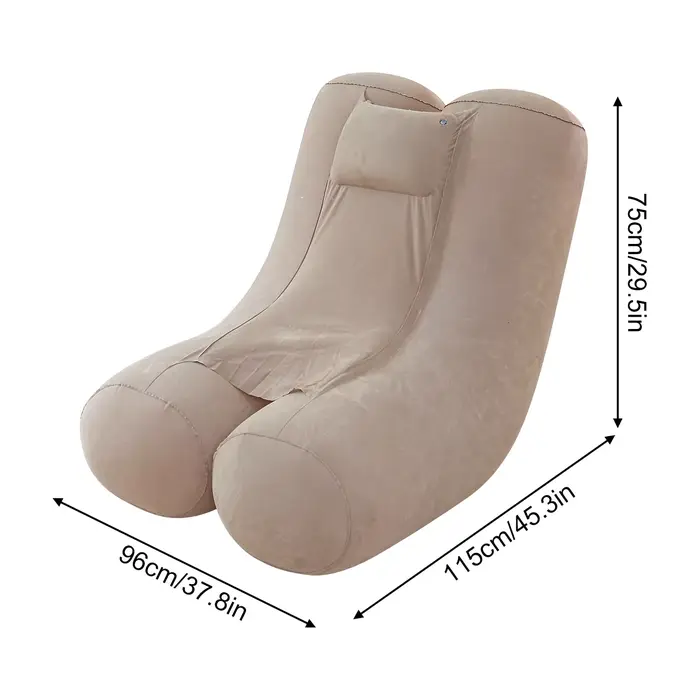 1PC Chaise longue gonflable à bascule, canapé-lit ergonomique à dossier haut, canapé paresseux, PVC 