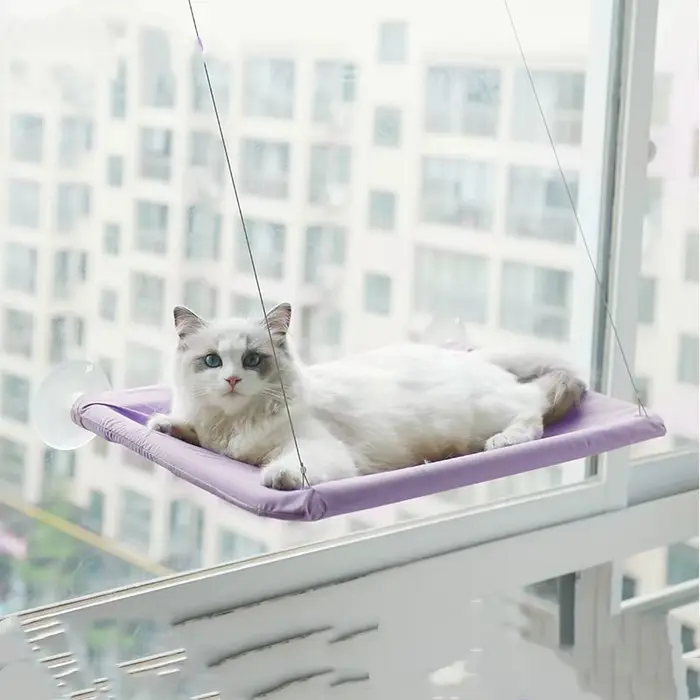 Nouveau hamac pour chat suspendu lit pour chat portant 20 kg confortable siège de fenêtre ensoleillé