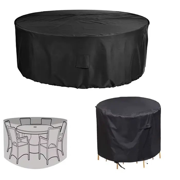 Différentes tailles extérieur jardin Patio grand rond étanche meubles protecteur Table chaise ensemb