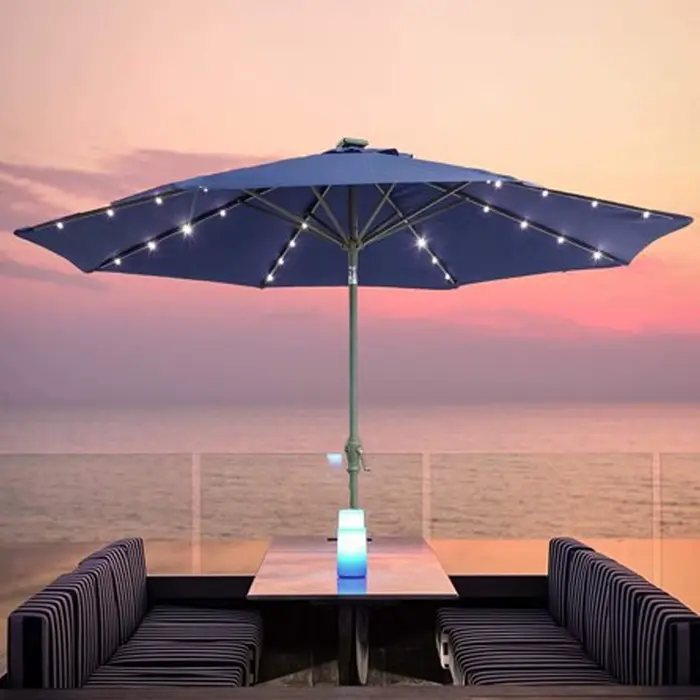 Guirlande lumineuse solaire pour parasol