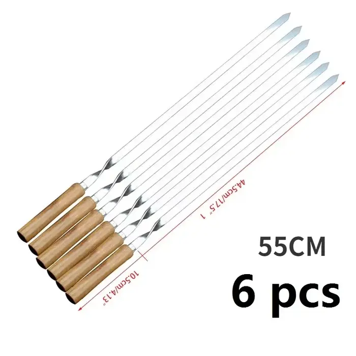 Fourchette à rôtir tranchante en acier inoxydable pour gril de barbecue, outils à long manche, acces