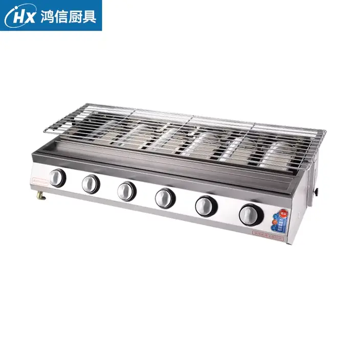 Grill de Barbecue à gaz Portable à 6 brûleurs