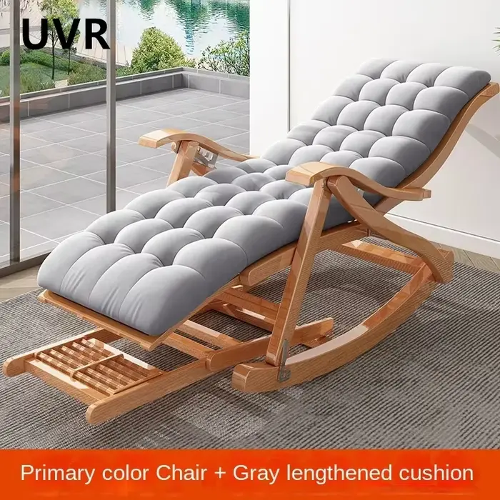 UVR-Chaise à Bascule Pliante pour Adulte, Fauteuil de Salon, Lit, Bureau, Pause Déjeuner, Sieste, Do