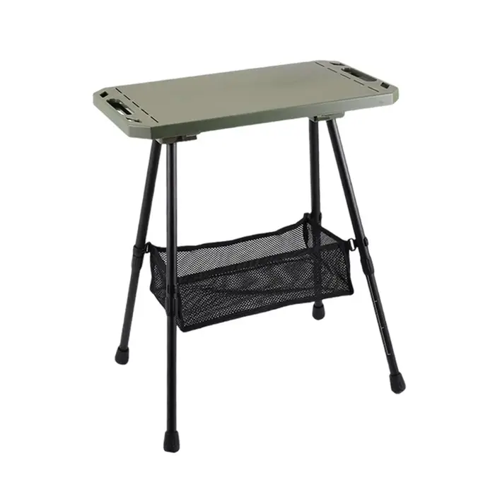 Table pliante pour Camping, hauteur réglable, Portable, légère, avec sac de transport, ustensiles de
