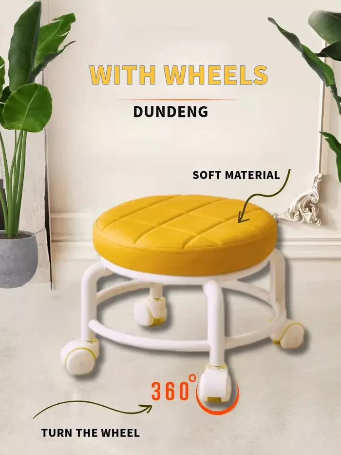 Avec siège de roue roue coulissante tabouret bas roue universelle petit tabouret enfants multifoncti