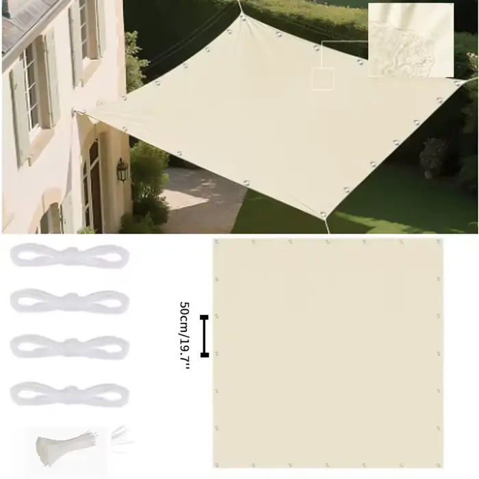 Toile d'ombrage 2x3/3x4/4x5/M imperméable pour extérieur, jardin, terrasse, protection UV, abri de f