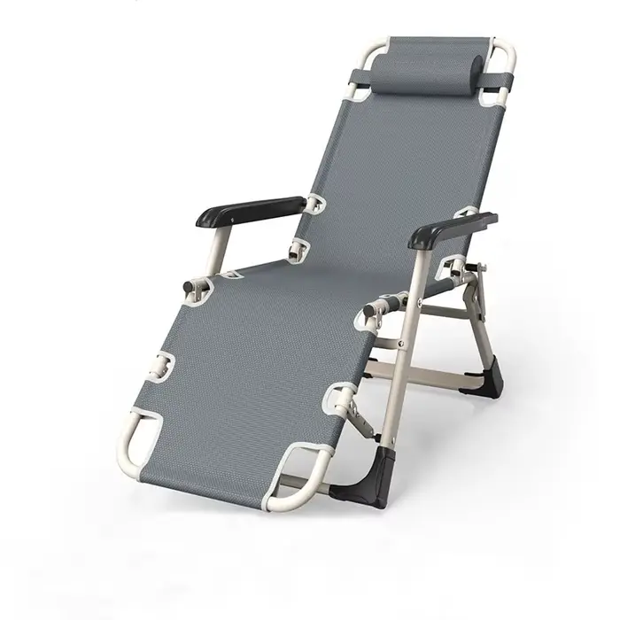 Chaise de plage d'extérieur pliable, chaise de bureau inclinable portable, lit de bureau, fauteuil p