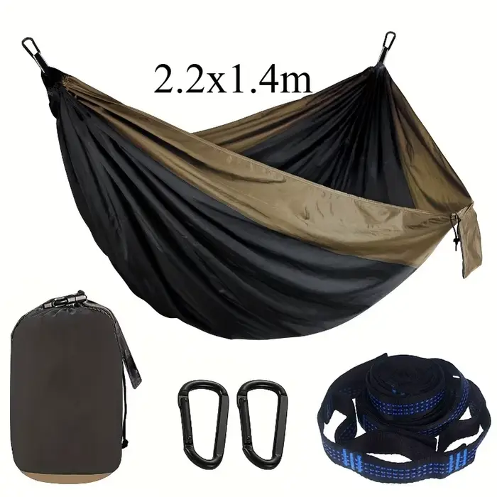 Hamac de camping tendance pour l'extérieur, 1 pièce avec sangles et boucles noires, pour le camping,