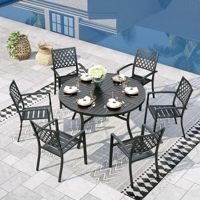 Ensemble Table et chaise d'extérieur, mobilier de jardin, nouveau Design, adapté à la terrasse de co