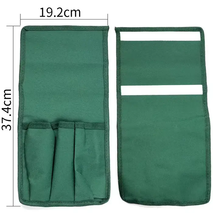 Tabouret pliant portable pour jardinage, genouillère carrée d'extérieur avec pochette à outils amovi