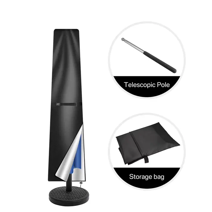 Housse de Parasol droite 210D, housse de protection imperméable avec fermeture éclair, résistante au